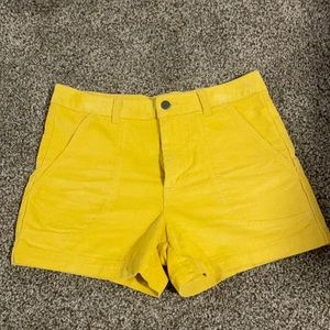 Patagonia Yellow Corduroy Shorts